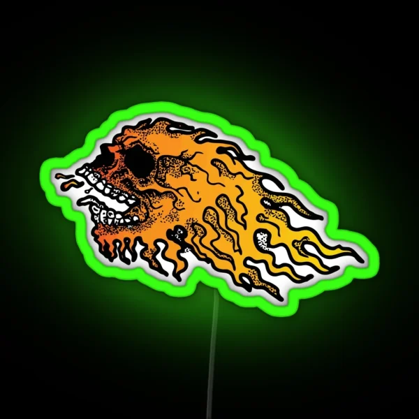 Graffiti Skull RGB Neon Sign