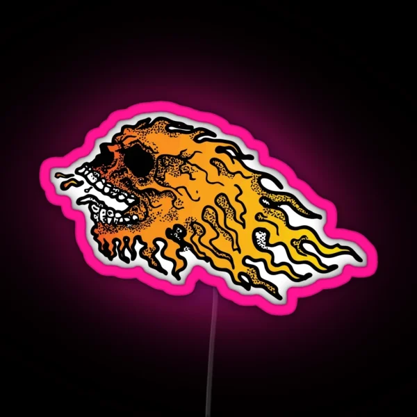 Graffiti Skull RGB Neon Sign