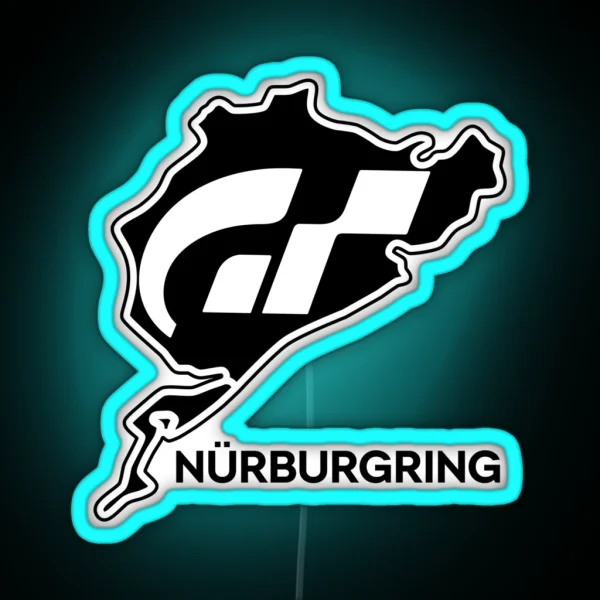 Gran Turismo Logo Nurburgring Nordschleife Track RGB Neon Sign