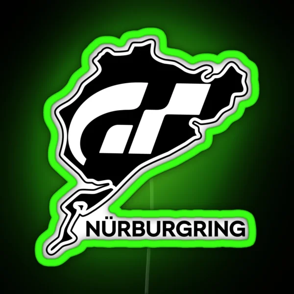 Gran Turismo Logo Nurburgring Nordschleife Track RGB Neon Sign
