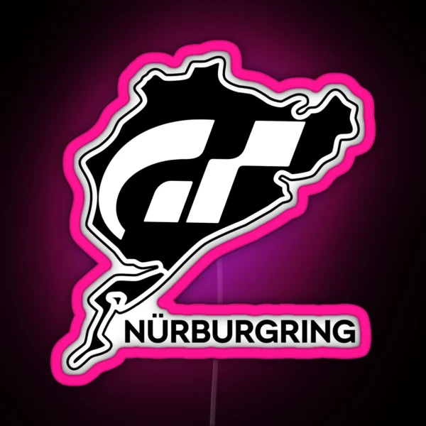 Gran Turismo Logo Nurburgring Nordschleife Track RGB Neon Sign