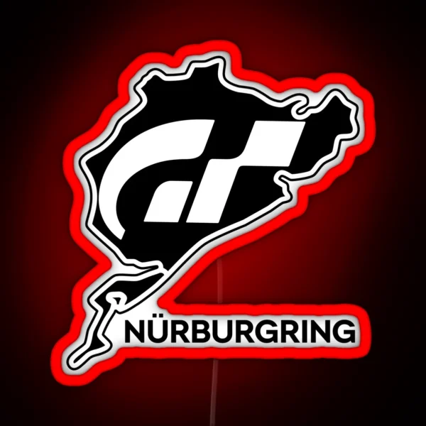 Gran Turismo Logo Nurburgring Nordschleife Track RGB Neon Sign