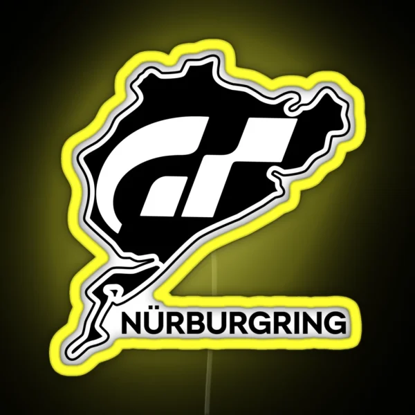 Gran Turismo Logo Nurburgring Nordschleife Track RGB Neon Sign