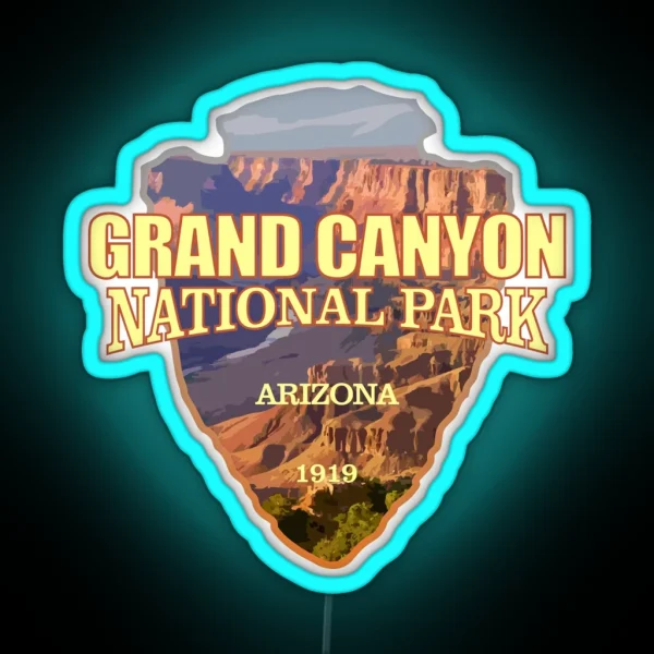 Grand Canyon National Park Arrowhead RGB Neon Sign