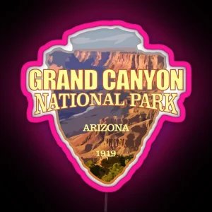 Grand Canyon National Park Arrowhead RGB Neon Sign