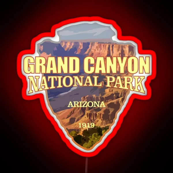 Grand Canyon National Park Arrowhead RGB Neon Sign