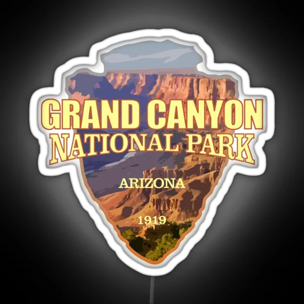 Grand Canyon National Park Arrowhead RGB Neon Sign