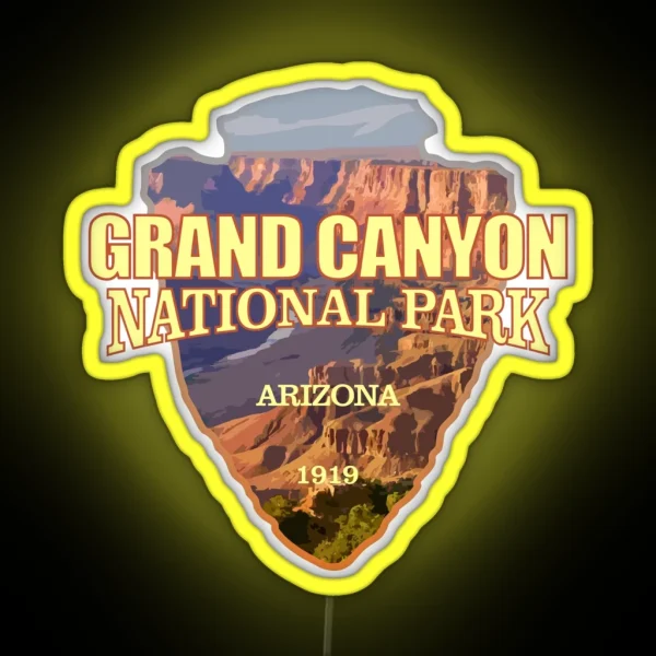 Grand Canyon National Park Arrowhead RGB Neon Sign