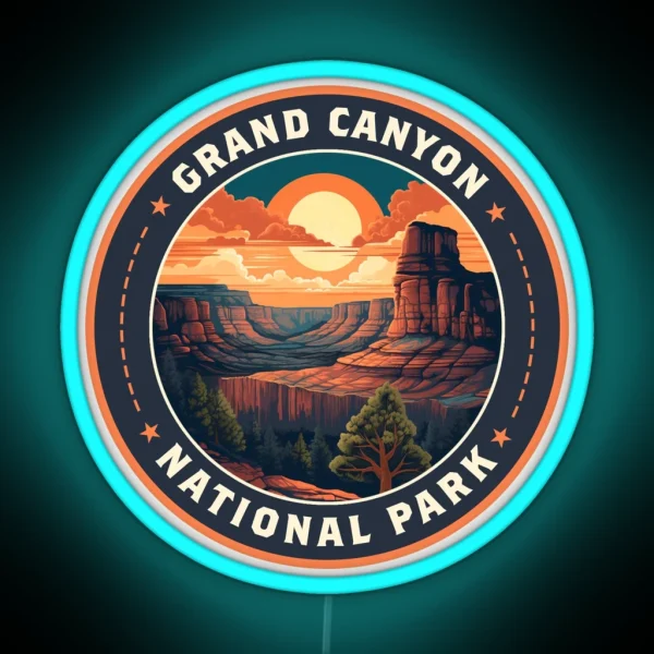 Grand Canyon National Park RGB Neon Sign