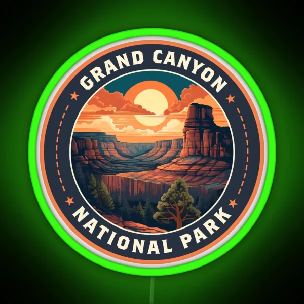 Grand Canyon National Park RGB Neon Sign