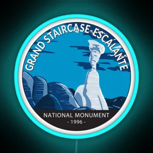 Grand Staircase Escalante National Monument Toadstool Utah Circle RGB Neon Sign