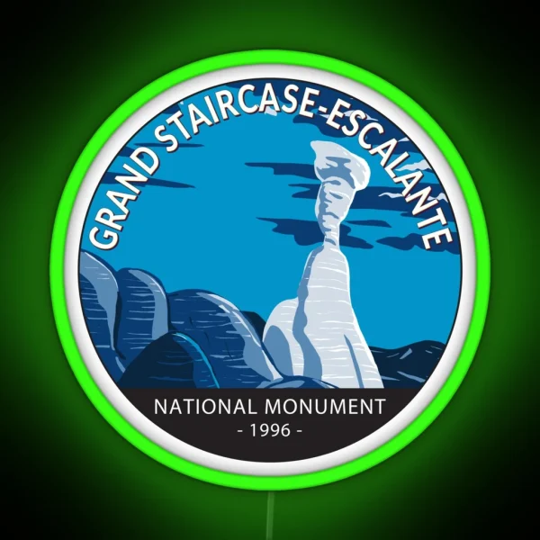 Grand Staircase Escalante National Monument RGB Neon Sign
