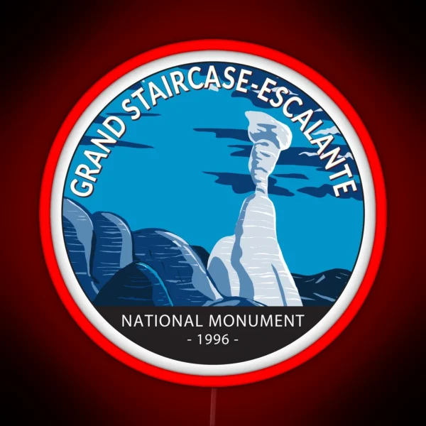 Grand Staircase Escalante National Monument RGB Neon Sign