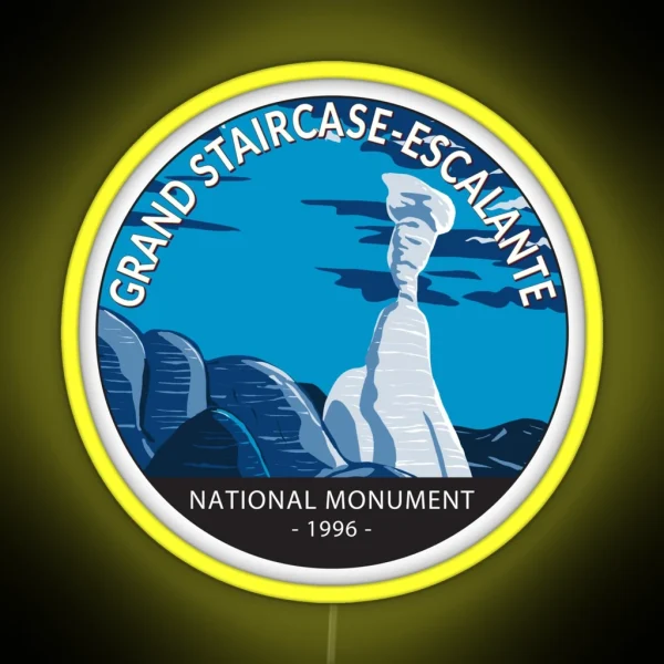 Grand Staircase Escalante National Monument RGB Neon Sign