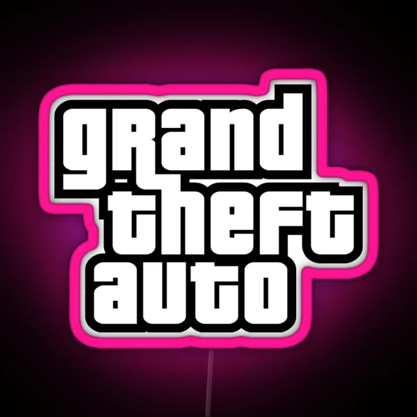 Grand Theft Auto Logo RGB Neon Sign