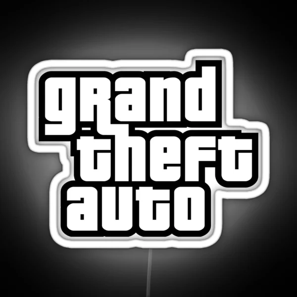 Grand Theft Auto Logo RGB Neon Sign