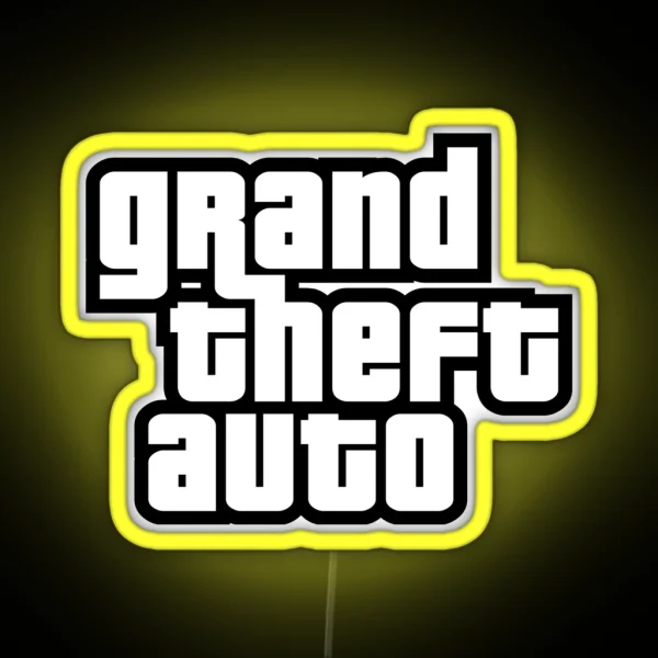 Grand Theft Auto Logo RGB Neon Sign
