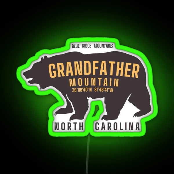 Grandfather Mountain North Carolina RGB Neon Sign