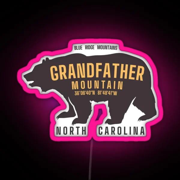 Grandfather Mountain North Carolina RGB Neon Sign