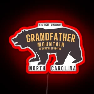 Grandfather Mountain North Carolina RGB Neon Sign