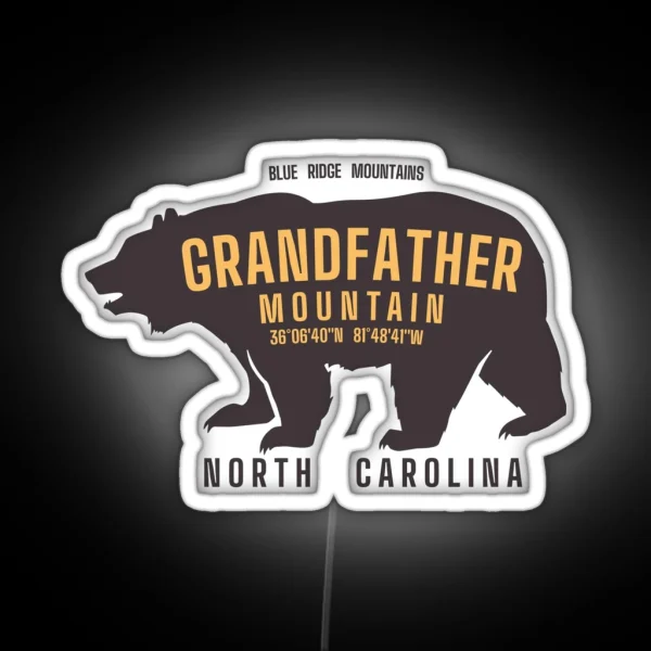 Grandfather Mountain North Carolina RGB Neon Sign