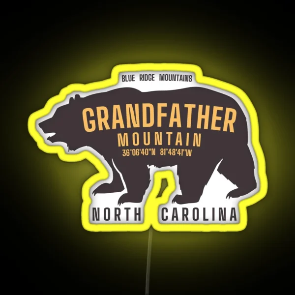 Grandfather Mountain North Carolina RGB Neon Sign
