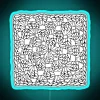 Granny Square Transparent Black And White RGB Neon Sign - Image 3