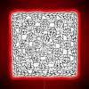 Granny Square Transparent Black And White RGB Neon Sign - Image 2