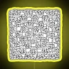Granny Square Transparent Black And White RGB Neon Sign - Image 6