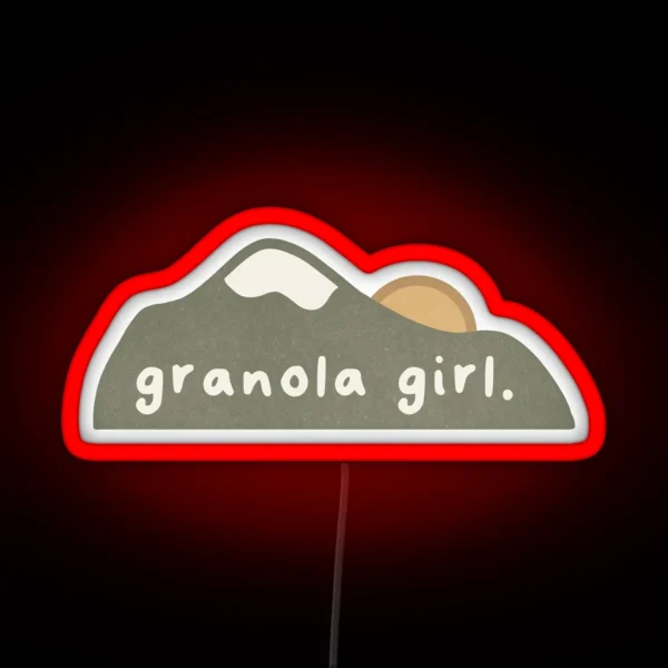 Granola Girl Mountain Sunset RGB Neon Sign