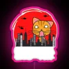 Graphic Catzilla Japanese Funny Retro Catzilla Cats Lover Gift RGB Neon Sign - Image 6