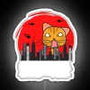 Graphic Catzilla Japanese Funny Retro Catzilla Cats Lover Gift RGB Neon Sign - Image 4