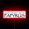 Graphic Designer Against Papyrus RGB Neon Sign - Image 2