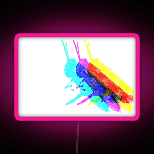 Grashopper Insect Grasshopper Green RGB Neon Sign