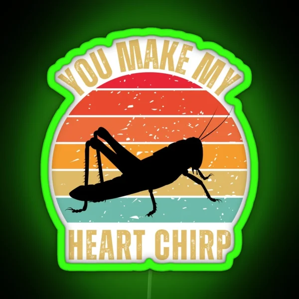 Grasshopper Retro Sunset Grasshopper Grasshopper RGB Neon Sign