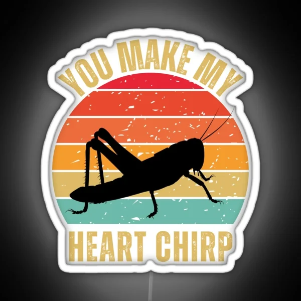 Grasshopper Retro Sunset Grasshopper Grasshopper RGB Neon Sign