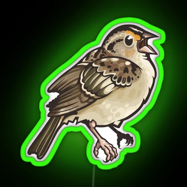 Grasshopper Sparrow RGB Neon Sign
