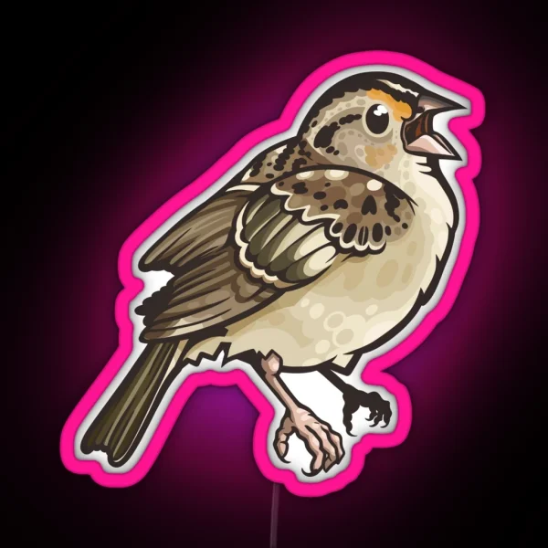 Grasshopper Sparrow RGB Neon Sign