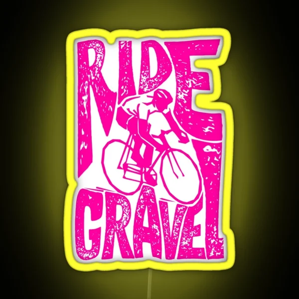 Gravelbike Ride Gravel Led RGB Neon Sign