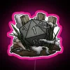 Graveyard Natural 1 Tabletop RPG Gaming Dice RGB Neon Sign - Image 6