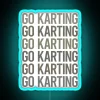 Gray Text Art Go Karting Kart RGB Neon Sign - Image 3