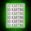 Gray Text Art Go Karting Kart RGB Neon Sign - Image 4