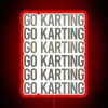 Gray Text Art Go Karting Kart RGB Neon Sign - Image 2