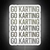 Gray Text Art Go Karting Kart RGB Neon Sign