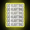 Gray Text Art Go Karting Kart RGB Neon Sign - Image 5