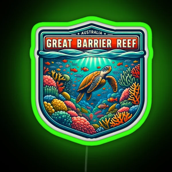 Great Barrier Reef Australia RGB Neon Sign