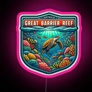 Great Barrier Reef Australia RGB Neon Sign