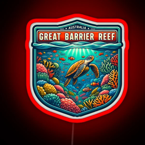 Great Barrier Reef Australia RGB Neon Sign