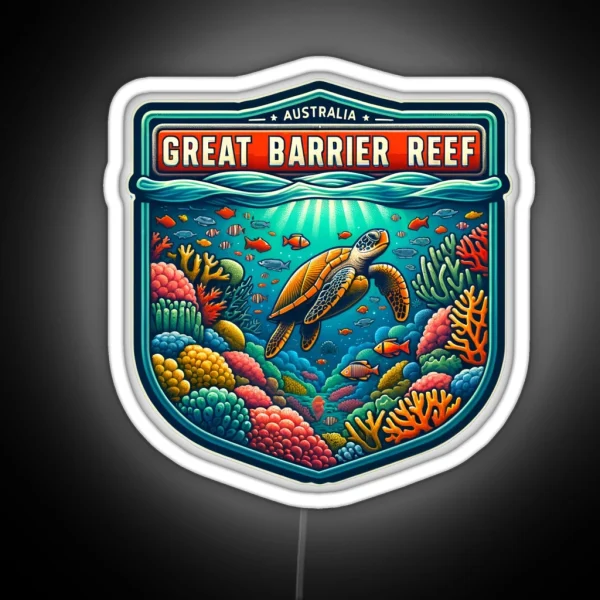Great Barrier Reef Australia RGB Neon Sign