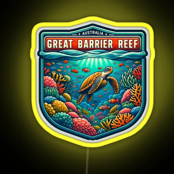 Great Barrier Reef Australia RGB Neon Sign
